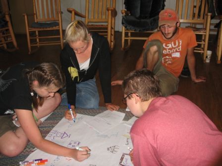 Youth creating the West Virginia community map